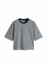 4 PACK HEAVY WEIGHT RELAXED  - Apdrukāts T-krekls - navy white /navy stripe/ navy spot