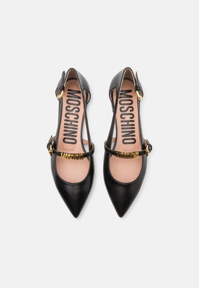 MOSCHINO Pahkluurihmadega baleriinad - nero