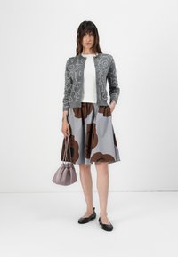 Marimekko VILLI PIIRTO - Cardigan - dark grey/off white