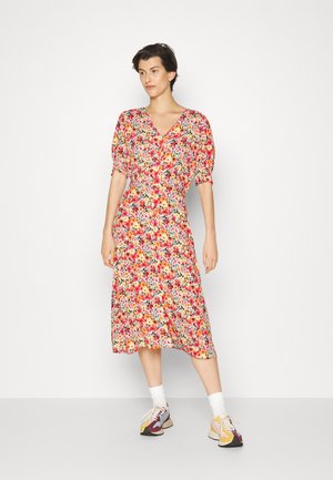 ONLFREDERIKKE V NECK BELT DRESS - Jurk - cloud dancer