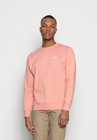 Nike Sportswear CRW - Sweatshirt com capuz - madder root/white