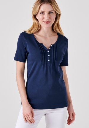 COL TUNISIEN - Print T-shirt - Navy