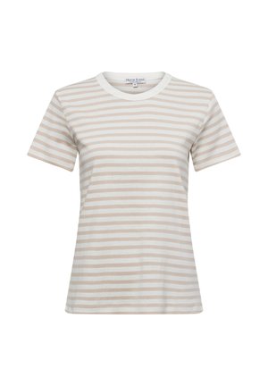 Print T-shirt - melange ecru