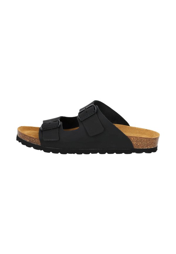 KORFU - Pantolette flach - schwarz