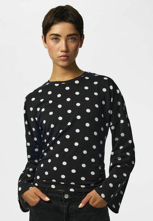 Pieces, OBERTEIL MIT LANGEN ÄRMELN PCALLI - T-shirt à manches longues - black