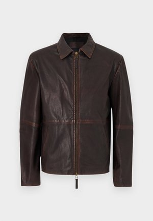 JUDE GLOSSED JACKET - Δερμάτινο μπουφάν - distressed brown