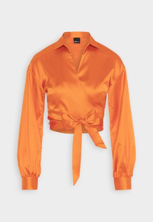 Gina Tricot TWISTED TIE - Bluza - sun orange