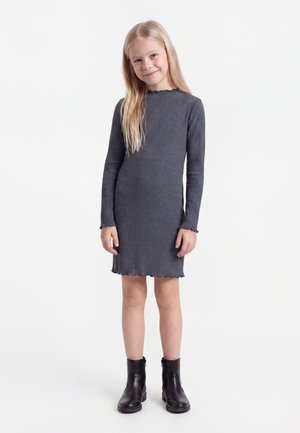 ONLY GIRLS, KOGEMMA DRESS - Strickkleid - grey