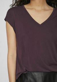 VILA VIMODALA V NECK - Camiseta básica - plum perfect