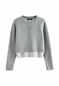 REGULAR FIT - DOUBLE LAYER CREW NECK - Cardigan - grey