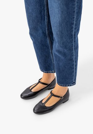RYŁKO Bokapántos balerina cipők - schwarz