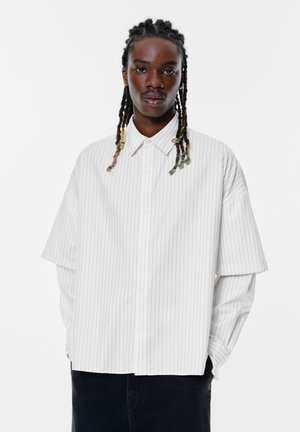 CHECK WITH DOUBLE SLEEVES - Cămașă - grey