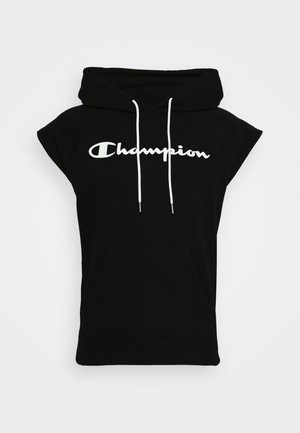 HOODED SHORT SLEEVES - T-shirt con stampa - black