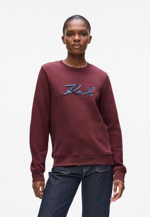 SIGNATURE SEQUINS  - Mikina - windsor burgundy