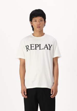 Print T-shirt - natural white