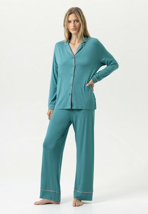 LANGER SERIE CHIC SET - Nachtwäsche Set - teal dream