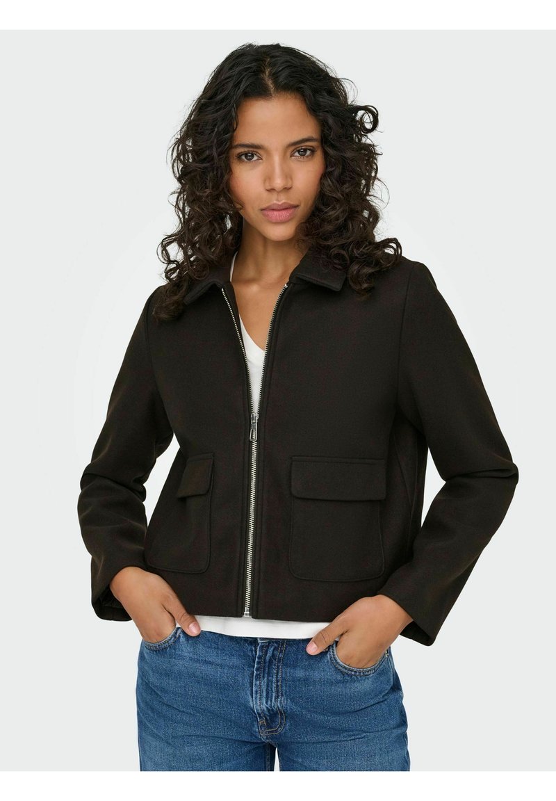 ONLY VELA ZIP SHORT OTW - Veste légère - misty rose melange/rose clair