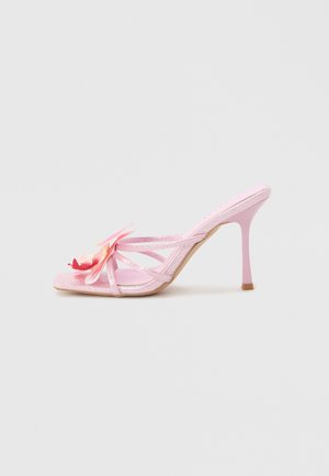 Simmi London MADINA - Magas sarkú papucsszandálok - pink