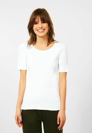 UNIFARBE - Basic T-shirt - weiß