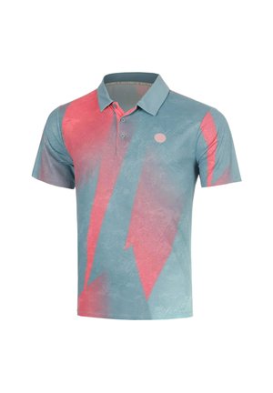 BIDI BADU, POLO FREEZE OUT POLO M - Poloshirt - -smoke grey- flamingo