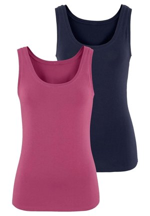 LASCANA, 2 PACK - Top - beere  navy