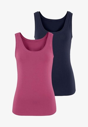 LASCANA, 2 PACK - Top - beere navy