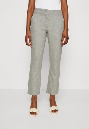 La Strada Unica PENNY PIN STRIPED ANCLE PANT  - Pantaloni - medium grey melange