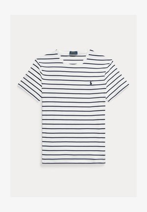 Polo Ralph Lauren CUSTOM SLIM FIT SOFT COTTON T-SHIRT - T-shirts med print - white/refined navy