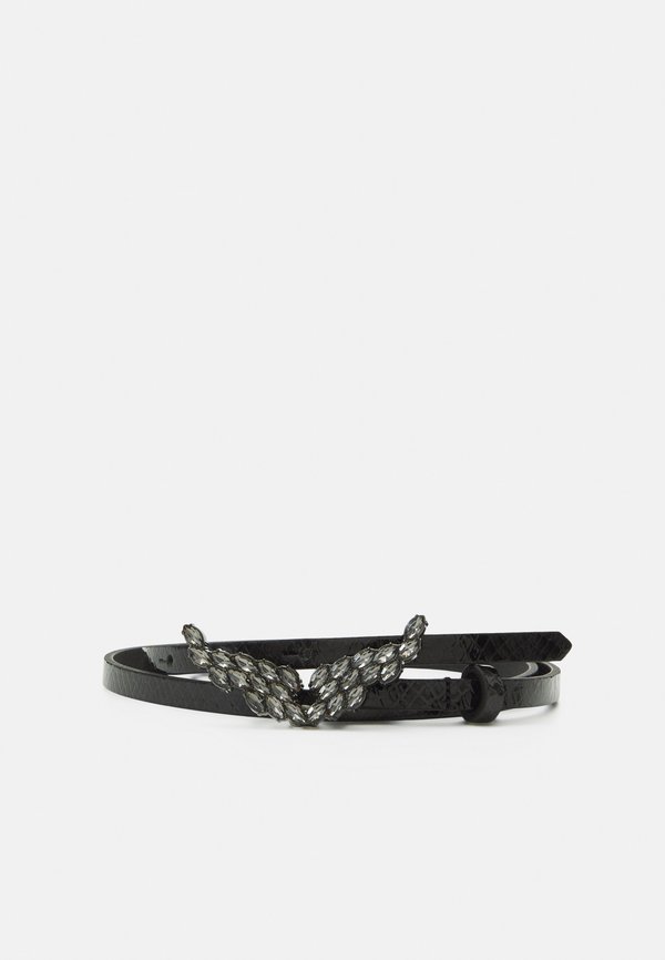 ROCK BELT GLOSSY WILD STRASS - Belt - noir
