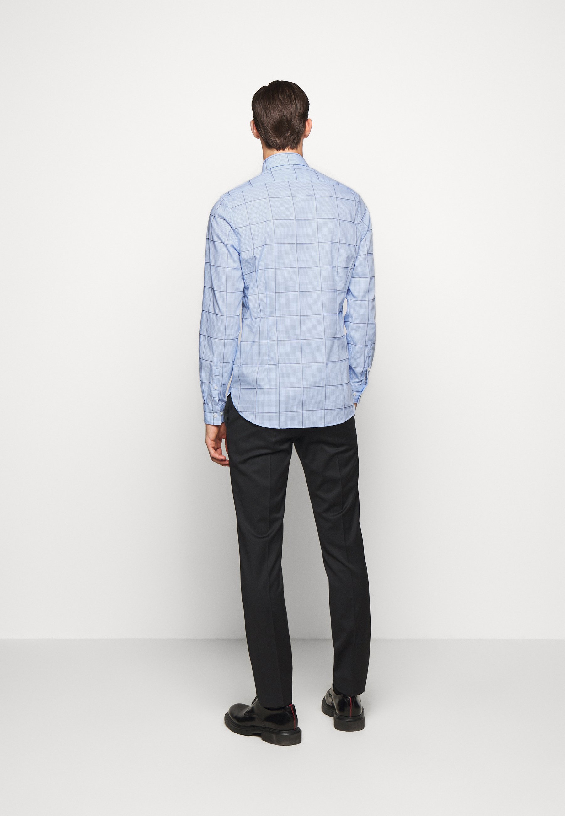Michael Kors CHECK EASY CARE SLIM Finskjorte light blue Michael Kors CHECK EASY CARE SLIM Finskjorte navy