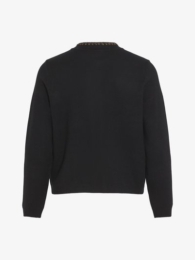 VISIWI CARDIGAN - Gilet - black/gold glitter