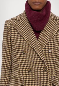 Lauren Ralph Lauren DOUBLE BREASTED HOUNDSTOOTH COAT - Palton clasic - brown/tan