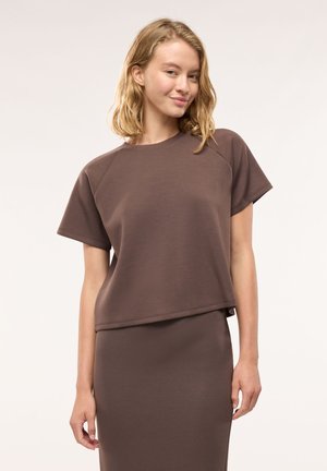 Terranova, T-SHIRT TINTA UNITA - T-shirt basic - cioccolato