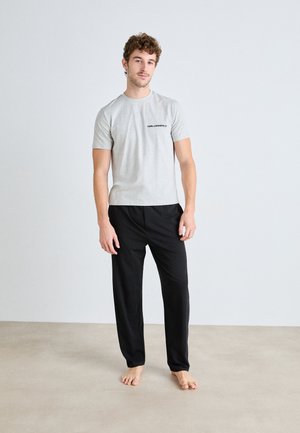 KARL LAGERFELD ELONGATED LOGO SET - Pyjamas - black/grey melange