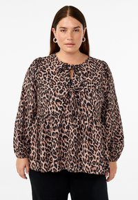 Zizzi MIT BINDEDETAIL UND PRINT - Bluse - leo aop w bow