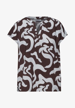 Street One, DROP-SHOULDER BLOUSE SHIRT WITH PRINT - Blouse - espresso brown