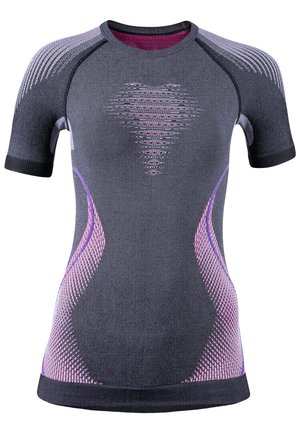 T-SHIRT EVOLUTYON UW - Unterhemd/-shirt - anthracite melange/raspberry/purple