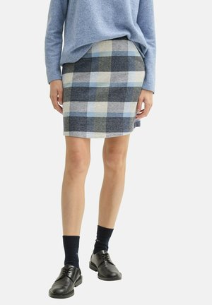 TOM TAILOR MIT KAROMUSTER - Jupe trapèze - blue check