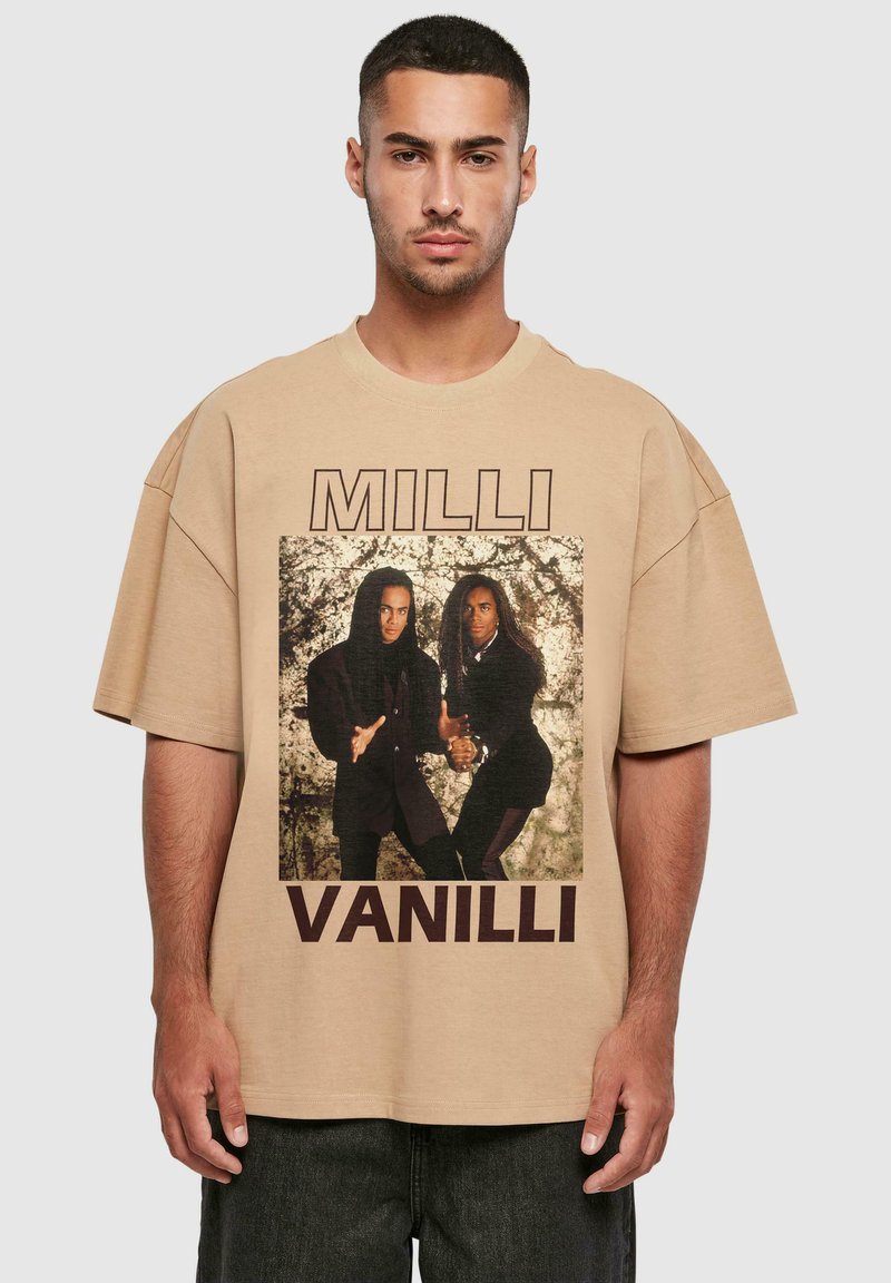 Merchcode UNISEX MILLI VANILLI - BAND PICTURE 1 ULTRA HEAVY - Tričko s potlačou - unionbeige