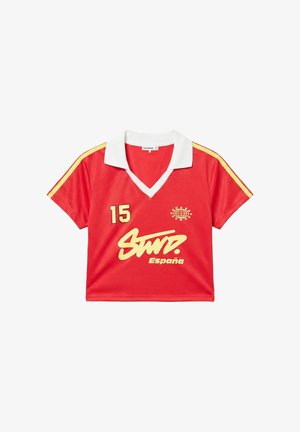 PULL&BEAR, STWD SPAIN FOOTBALL - POLO SHIRT - Polo shirt - red