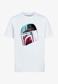 Star Wars The Mandalorian Sweatshirt - Men's Mandalore Helmet Reflection Design, Officially Licensed Merchandise