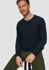 s.Oliver AUS BAUMWOLLJERSEY - Langarmshirt - navy