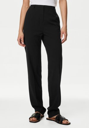 Marks & Spencer STRAIGHT LEG WITH STRETCH - Trousers - black