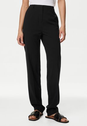 Marks & Spencer STRAIGHT LEG WITH STRETCH - Spodnie materiałowe - black