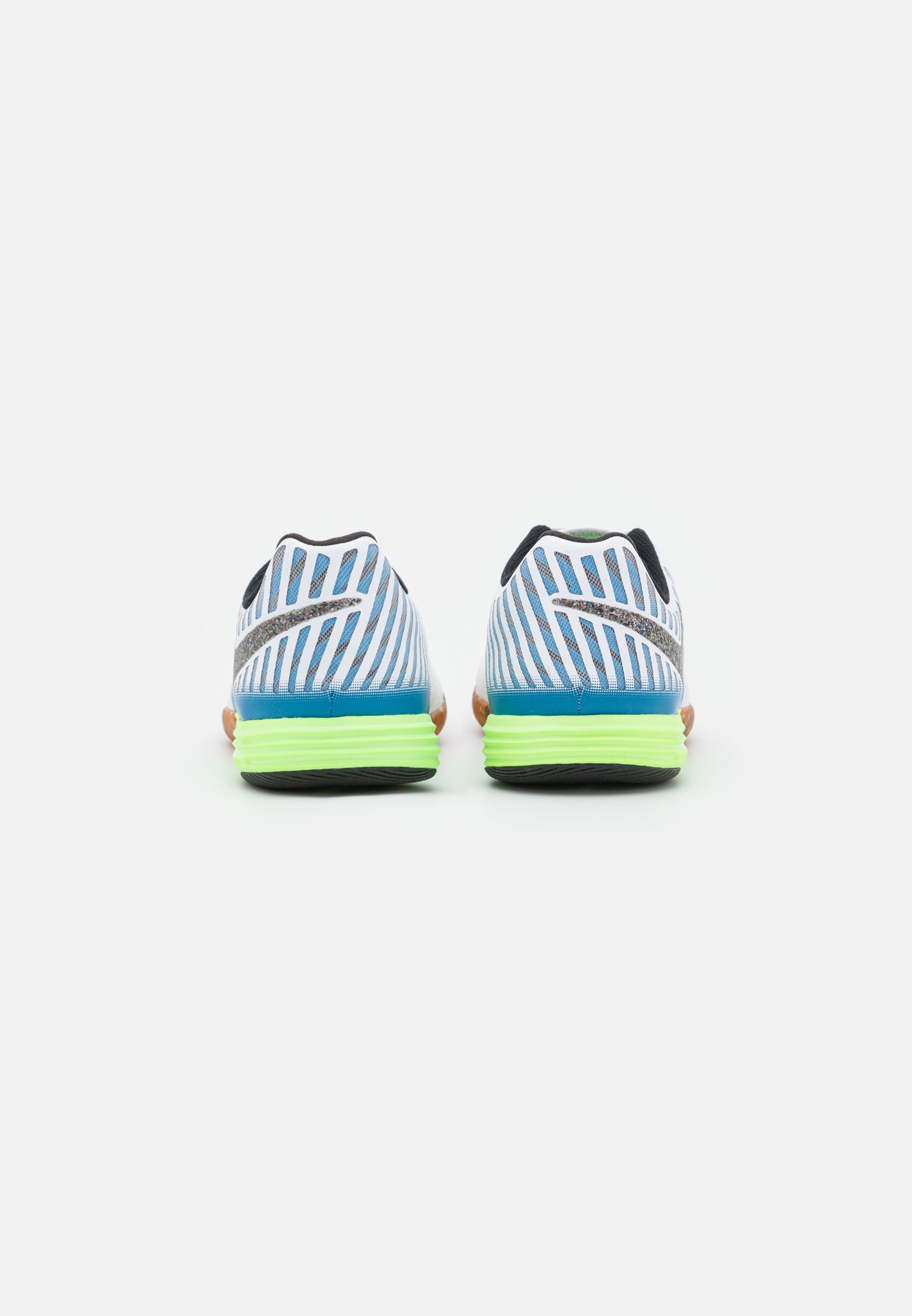 Nike Performance LUNARGATO II - Fußballschuh Halle - black/lime glow/light  photo blue/schwarz - Zalando.de