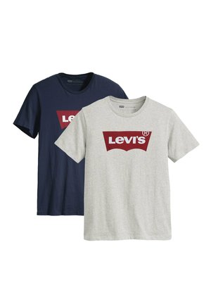 2ER PACK GRAPHIC SET IN NECK RUNDHALS - T-shirt con stampa - grau blau