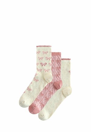 ANKLE 3 PACK - Socks - pink bows