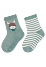 Sterntaler Chaussettes Antidérapantes Fli Fli Speed – Motif Souris, Taille 24, Argenté – 85% Coton