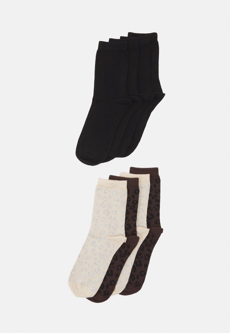 Anna Field 8 PACK - Zoknik - dark brown/beige