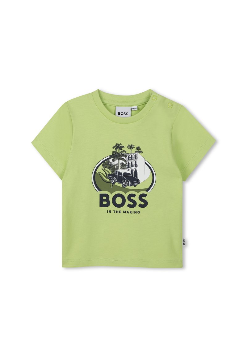 BOSS Kidswear T-shirt print groen BOSS Kidswear T-shirt print groen